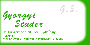 gyorgyi studer business card